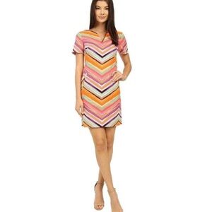 Trina Turk Size 6 Orage Multicolor Striped Aviva Shift Dress